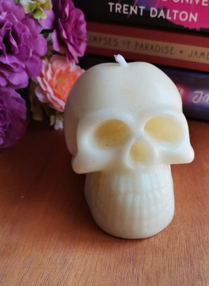 White Skull Candle Large - Image 2