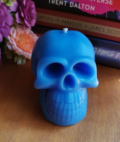 Blue Skull Candle Large - Image 2