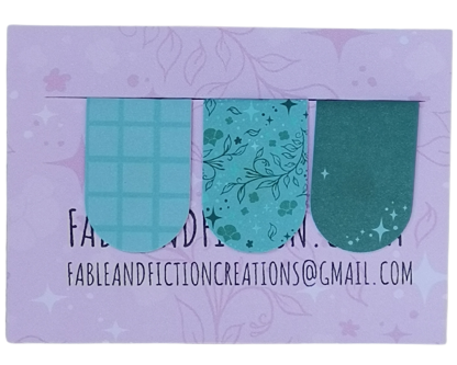 Green Patterns Magnetic Bookmark Pack