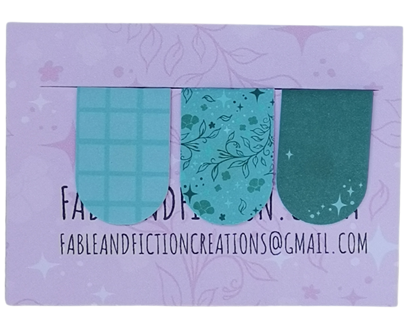 Green Patterns Magnetic Bookmark Pack