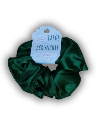 Emerald Satin Scrunchie