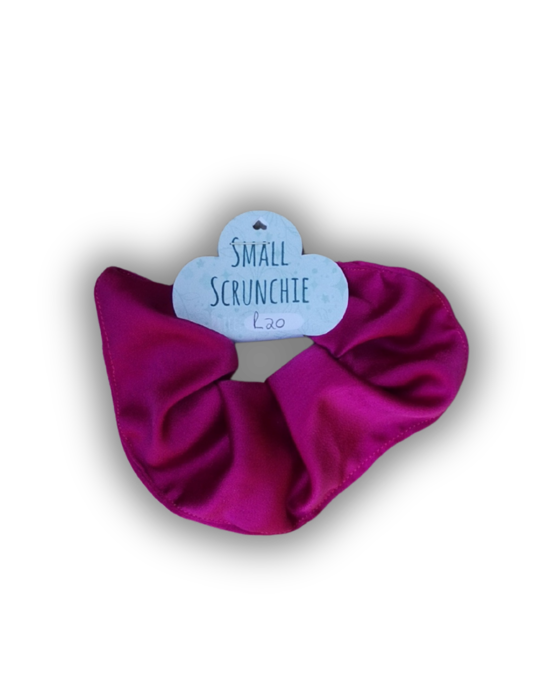 Fuchsia Satin Scrunchie - Image 3